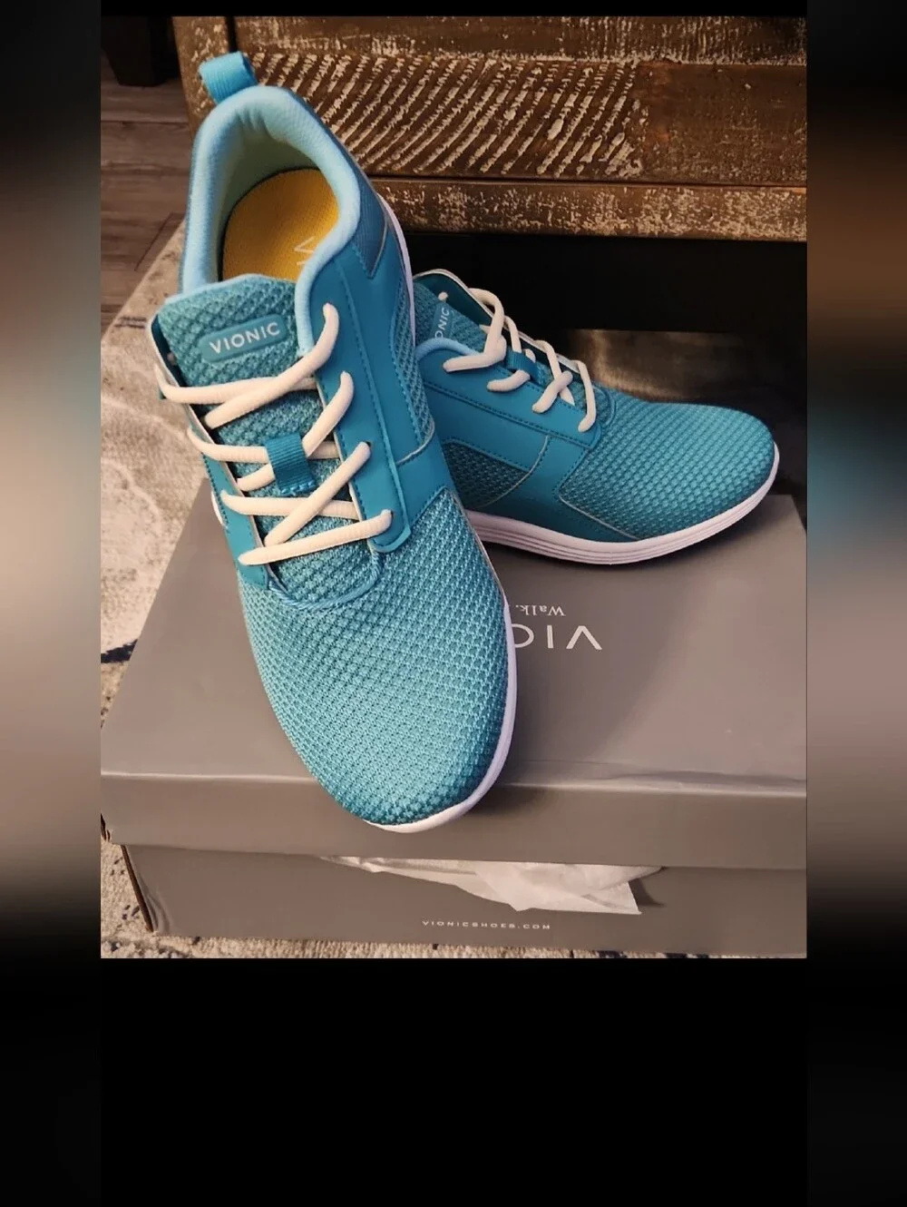 Vionic Teal Lyla Lace-Up Women’s Athletic Sneakers. Sz 10 W. NIB - Picture 2 of 7
